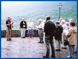 Holy Communion on the terrace at Greccio